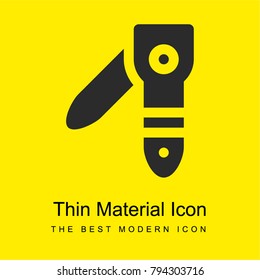 Nail clippers bright yellow material minimal icon or logo design