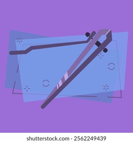 Nail clippers flat illustration. Manicure, pedicure, hygiene. Nail salon concept. Vector illustration can be used for topics like beauty salon, hand care, manicurist