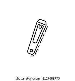 nail clippers icon. Element of make up and cosmetics icon for mobile concept and web apps. Outline dusk style nail clippers icon can be used for web and mobile