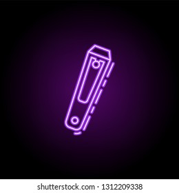 nail clippers icon. Elements of Beauty, make up, cosmetics in neon style icons. Simple icon for websites, web design, mobile app, info graphics