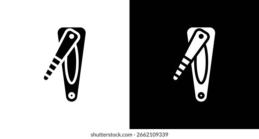 Icono de cortaúñas en Vector sólido negro plano