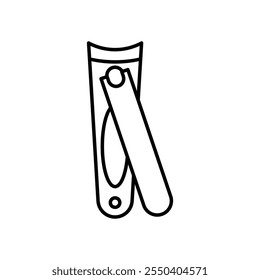 Icono de cortaúñas logotipo lineal aislado