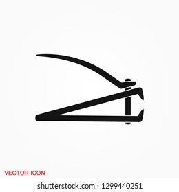 Nail clippers icon logo, illustration, vector sign symbol for design