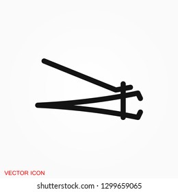 Nail clippers icon logo, illustration, vector sign symbol for design