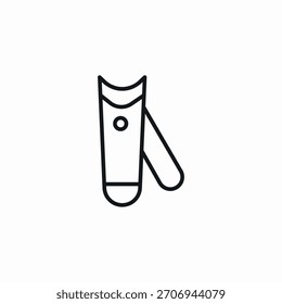 Vector de signo de ícono de cortaúñas