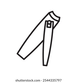 Ilustración de línea delgada plana de Vector de ícono de cortaúñas