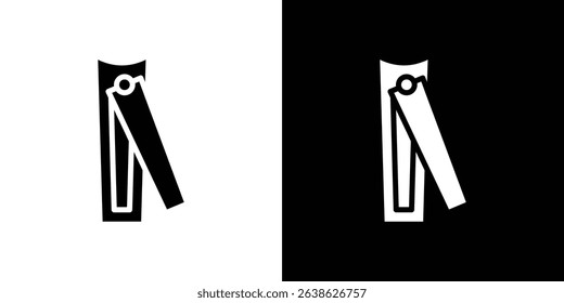Nail clippers icon Vector in flat style. Collection silhouettes
