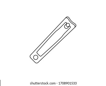 Nail clippers icon. Vector illustration, flat design.