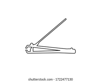 Nail clippers icon. Vector illustration, flat design.