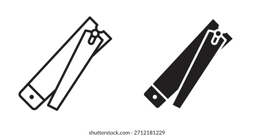 Ícone de cortadores de unhas no vetor. Tipo de logotipo
