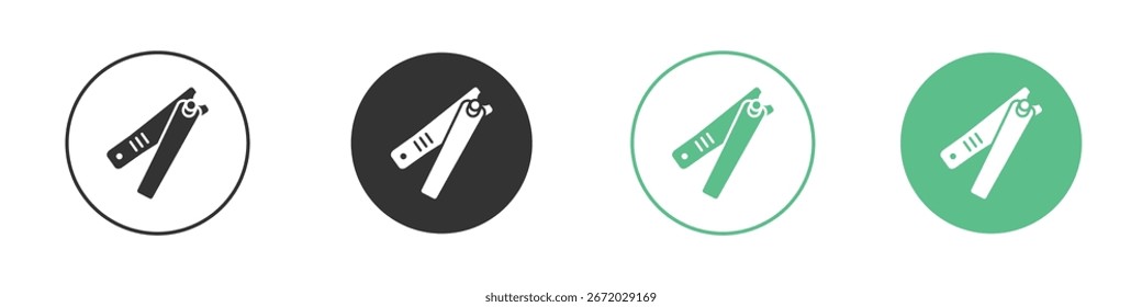 Ícone de cortador de unhas para seu site ou aplicativo. eps10