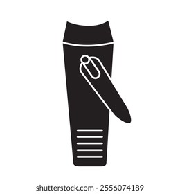 Nail clippers icon.vector flat black trendy style illustration for web and app..eps