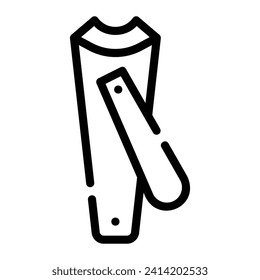 Recortes de uñas Fondo del icono de línea Blanco