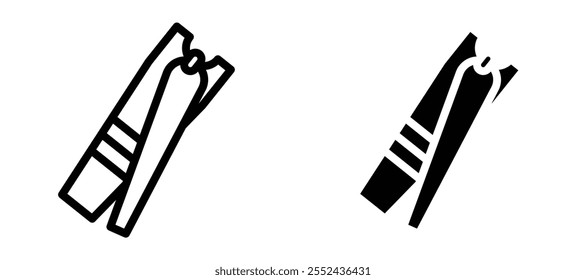 Conjunto de Vector de icono de delineador de cortaúñas.