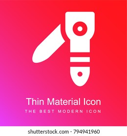 Nail clippers red and pink gradient material white icon minimal design