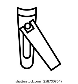 Nail Clippers Vector Line Icon Design