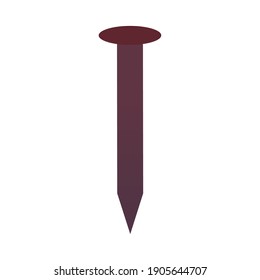 nail construction and renovation tool icon, home repair concept vector illustration