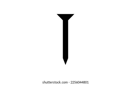 Nail construction tool icon vector