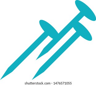 nail construction trendy icon on white background for web graphic