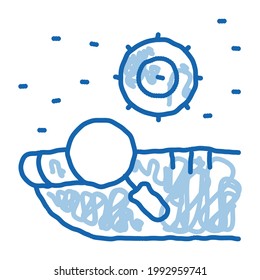 nail cream sketch icon vector. Hand drawn blue doodle line art nail cream sign. isolated symbol illustration