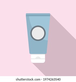 Nail cream tube icon. Flat illustration of nail cream tube vector icon for web design