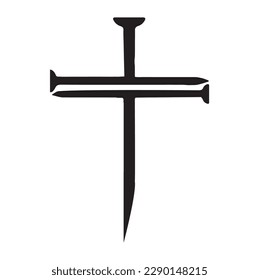 Nail Cross Christian Nail Cross Vector illustrator