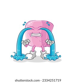 the nail crying illustration. character vector