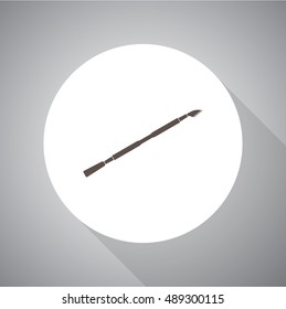 nail cuticle tool icon Flat style