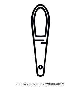 Nail cutter icon outline vector. Polish element. Salon cosmetic