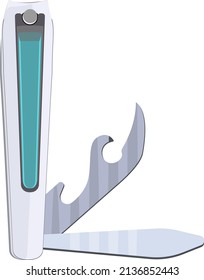 Nail cutter, illustration, vector on a white background.