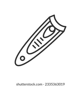 Nail cutter, linear icon. Line with editable stroke