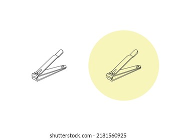 Nail cutter vector line art design. Vector of nail clipper stock vector. Illustration of deco