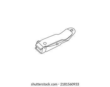 Nail cutter vector line art design. Vector of nail clipper stock vector. Illustration of deco