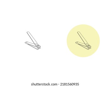 Nail cutter vector line art design. Vector of nail clipper stock vector. Illustration of deco