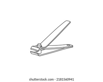 Nail cutter vector line art design. Vector of nail clipper stock vector. Illustration of deco