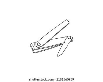 Nail cutter vector line art design. Vector of nail clipper stock vector. Illustration of deco