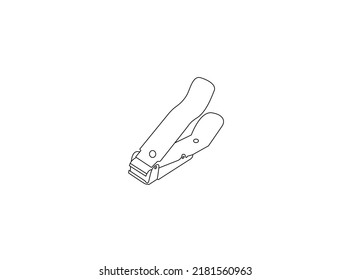 Nail cutter vector line art design. Vector of nail clipper stock vector. Illustration of deco
