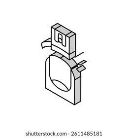 nail cutting isometric icon vector. nail cutting sign. isolated symbol illustration