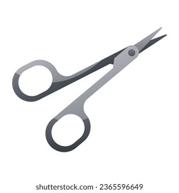 Nail cutting scissors, clipper. Pedicure, manicure in beauty spa salon tools, accessories. Polished fingernails, equipment, tools. Beauty treatment, skin and body care routine, finger care.