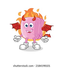 the nail demon with wings character. cartoon mascot vector