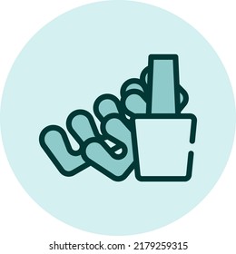 Nail design service, illustration, vector on a white background.