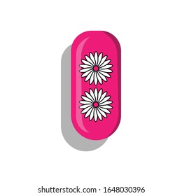 nail design simple illustration vector clip art
