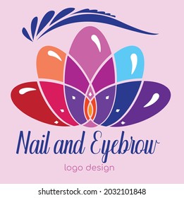 nail design vector logo type