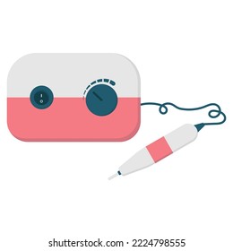 Nail drill machine. Vector illustration