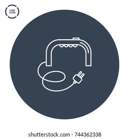 nail dry lamp line vector icon