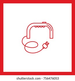 nail dry lamp line vector icon