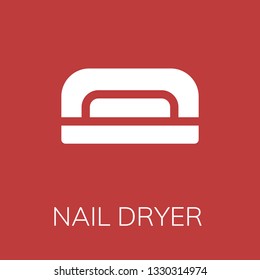  Nail dryer icon. Editable  Nail dryer icon for web or mobile.