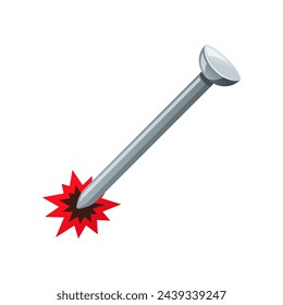 Nail for election vote vector isolated on white background.