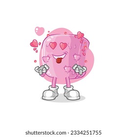 the nail fallin love vector. cartoon character
