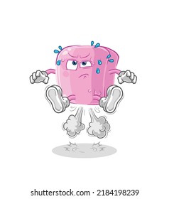 the nail fart jumping illustration. character vector